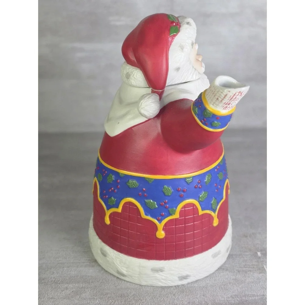 1990s Vintage HallmarkMary Engelbreit Santa Claus Teapot The Wonder Of Christmas